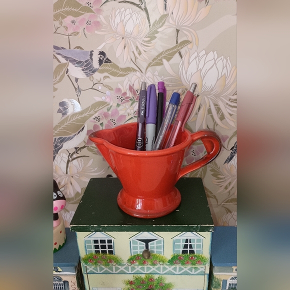 Metlox Poppytrail Vernon Red Pitcher Creamer MCM - Picture 7 of 9